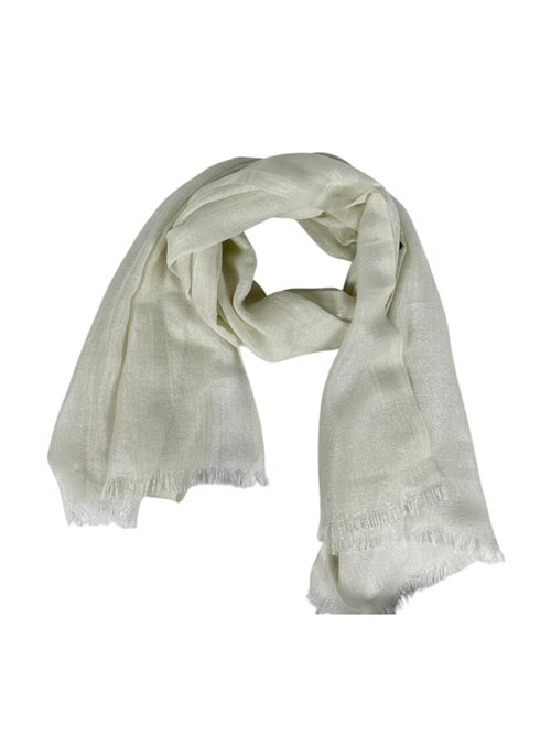 women's milk-colored lurex scarf Gaynor Bongard | MAGICLATTE